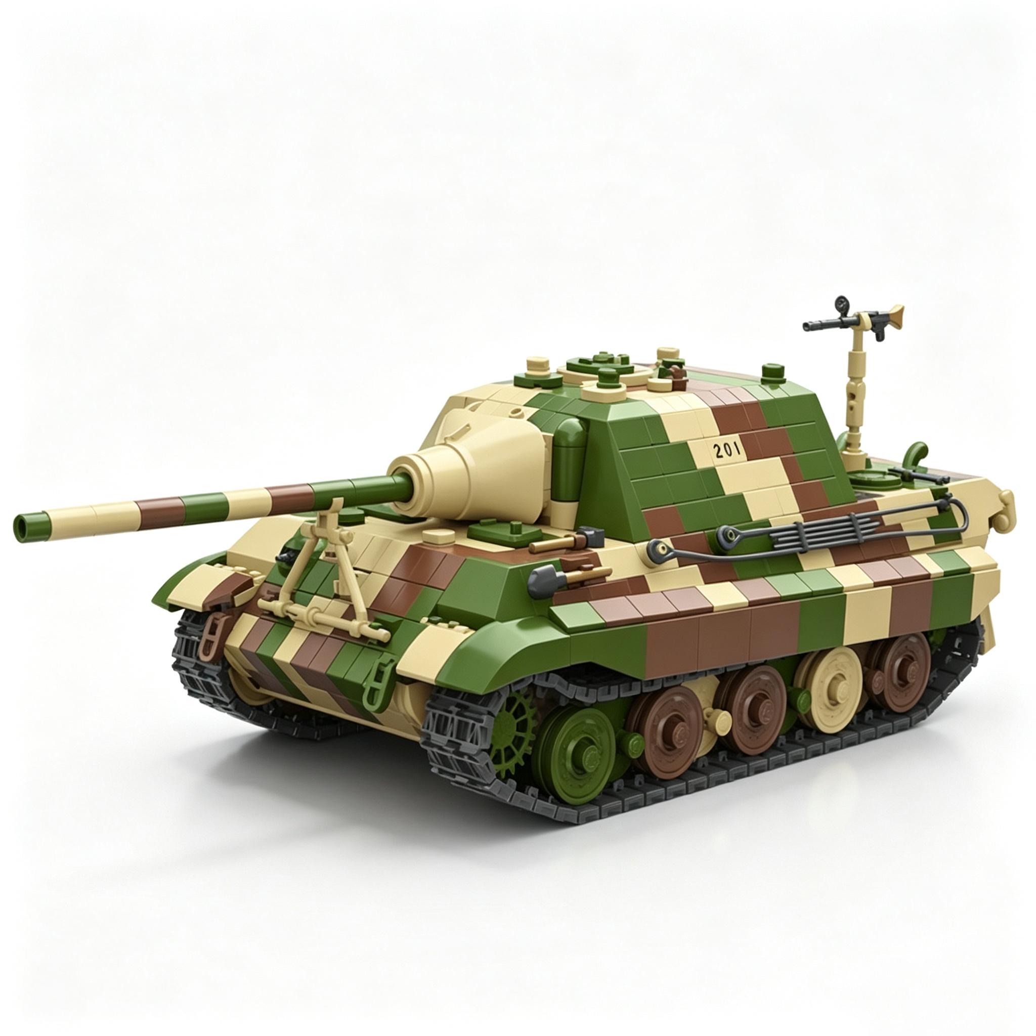 Military 201 Tank Creative Assembly Toy Combination Model Tank Model Set Educational Toy MOC Creative Model Birthday Gift