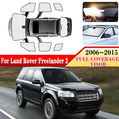 Car Anti-UV Sun Visors For Land Rover Freelander 2 LR2 2006~2015 Auto Windshield Sunshades Side Window Visor Covers Accessories
