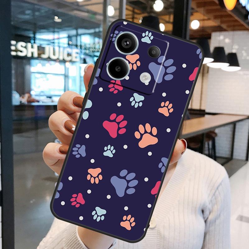 Hundepfote Pfote Buntes Muster Hülle Für Xiaomi Redmi Note 11 9 10 12 13 Pro Plus 9S 10S 11S 12S Remdi 13 12 C 9C 10C Abdeckung