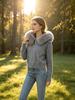 Women's Hooded Knit Cardigan with Fur Collar, Slim Fit, Short Loose Sweater for Autumn/Winter