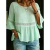 BITCED Women's Fashion Casual O-Neck 3/4 Sleeves Blouses & Shirts