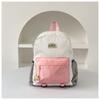 Fashion Boys and Girls' Dual-shoulder Bag, Primary School Student Backpack, Color-matched Children's Backpack