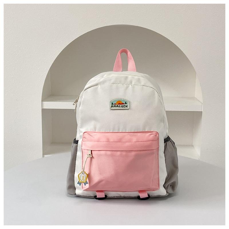Fashion Boys and Girls' Dual-shoulder Bag, Primary School Student Backpack, Color-matched Children's Backpack