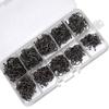 100/500Pcs Barbed Fishing Hook Replacement Circles Hook Carbon Steel Eyed Fish Hook Rustproof Fishing Jig Hook Easy Use