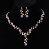 Flower Jewelry Bridal Earrings Necklace Suit Wedding Banquet Clothing Accessories