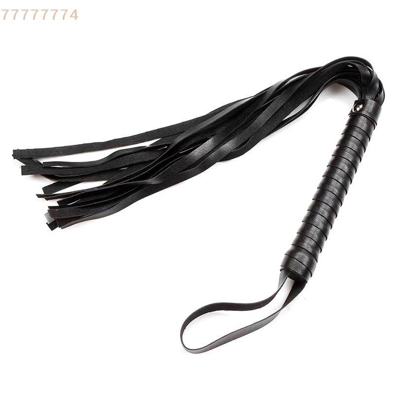 Colorful High-Quality PU Leather Pimp Whip for Racing Riding Crop Party Flogger with Hand Cuffs Queen Style Horse Riding Accesso