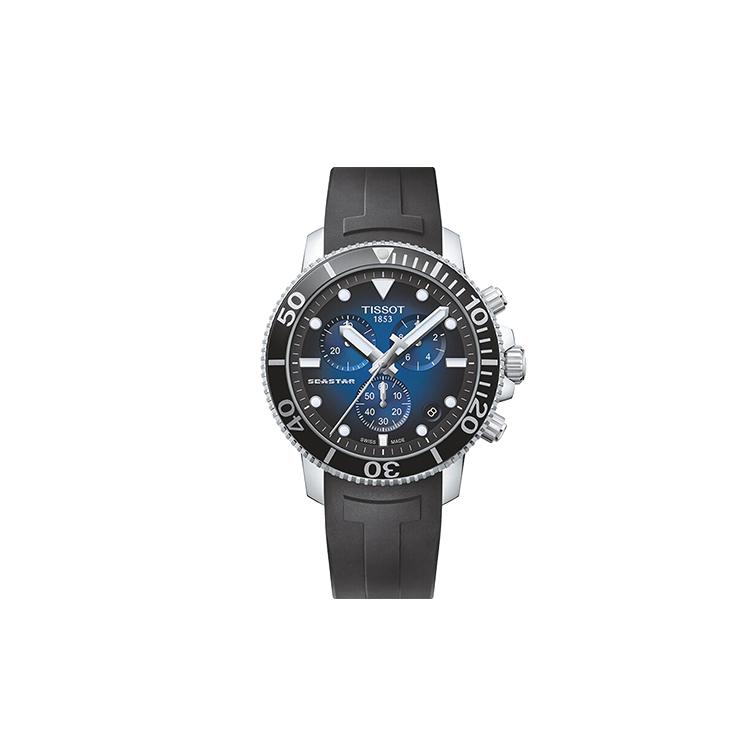 TISSOT Starfish Collection Quartz Movement Men's Watches Watch 45.5mm Blue Dial Stainless Steel Case T120.417.17.041.00