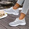 Modische, lässige Schnür-Sneaker aus atmungsaktivem Mesh für Damen, Sommer 2025, runde Zehenpartie, Keilabsatz, bequeme Sportschuhe mit weicher Sohle, Laufschuhe