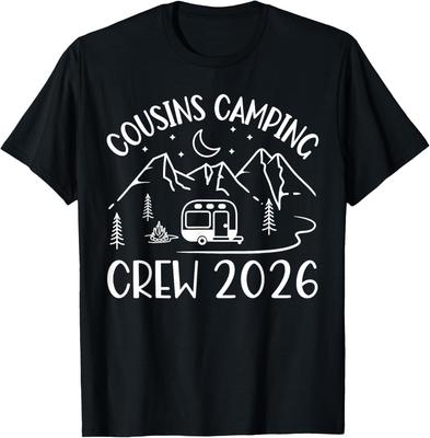 Cousins Camping Crew 2026 Outdoor Summer Camp Group Matching T-Shirt