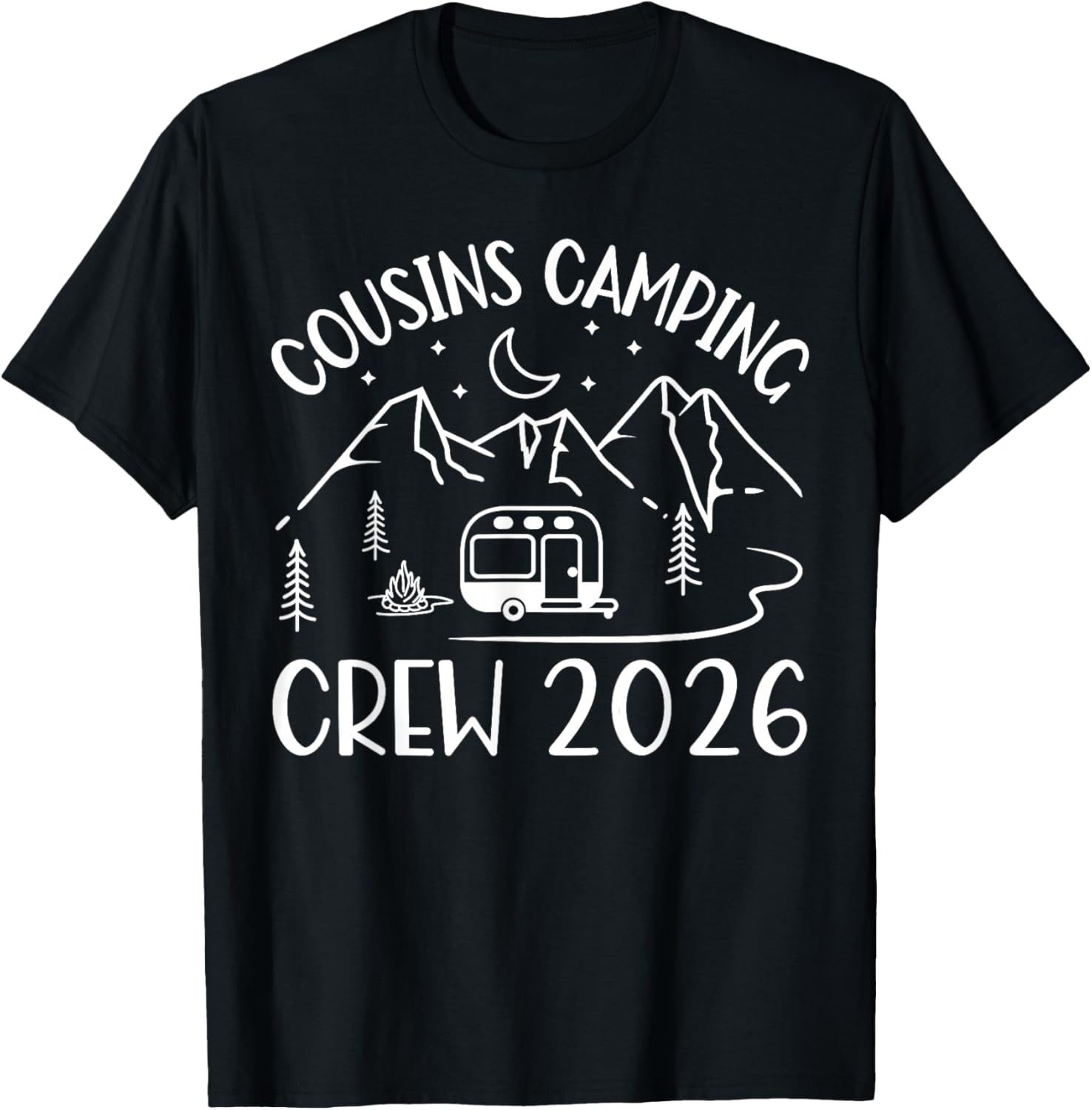 Cousins Camping Crew 2026 Outdoor Summer Camp Group Matching T-Shirt S
