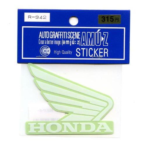 

Honda wing mark sticker white right белый