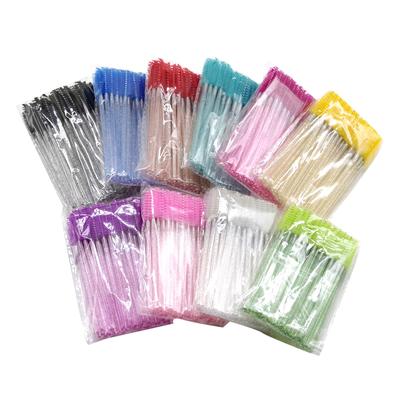 50 Stück zum Verkauf Wimpernbürsten Wimpernverlängerungswerkzeuge Augenbrauenbürste Mascara-Stäbchen Applikator Spooler Wimpern Kosmetik
