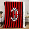 Vertical Red and Black Stripes with an Oval Logo In the Center. for All Seasons Blanket Lunch Break Throw Gift
