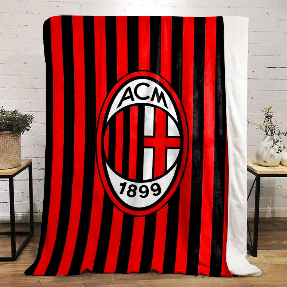 Vertical Red and Black Stripes with an Oval Logo In the Center. for All Seasons Blanket Lunch Break Throw Gift
