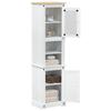 Bathroom Cabinet White 50 x 40 x 185 cm Solid Pine Wood