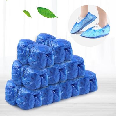 Dark Blue PE Disposable Shoe Covers, 100 Count – Thick, Rainproof & Dustproof for Indoor/Outdoor Use