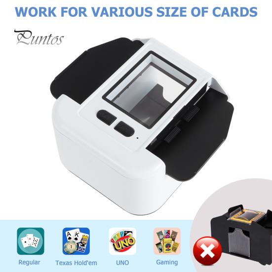 Automatic Card Shuffler 2000mAh Type-C Rechargeable Quiet Electric Poker Card Dealer Machine Card Dealing Tool Casino Equipment