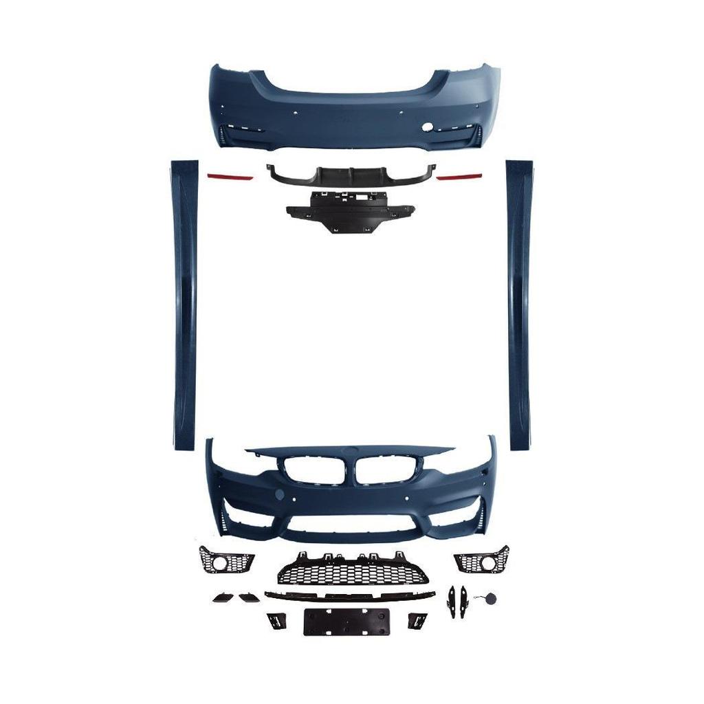 BMW סדרה 4 F32/F36 M4 ערכת גוף רחב מסיבי פחמן שפתיים קדמית ואחורית