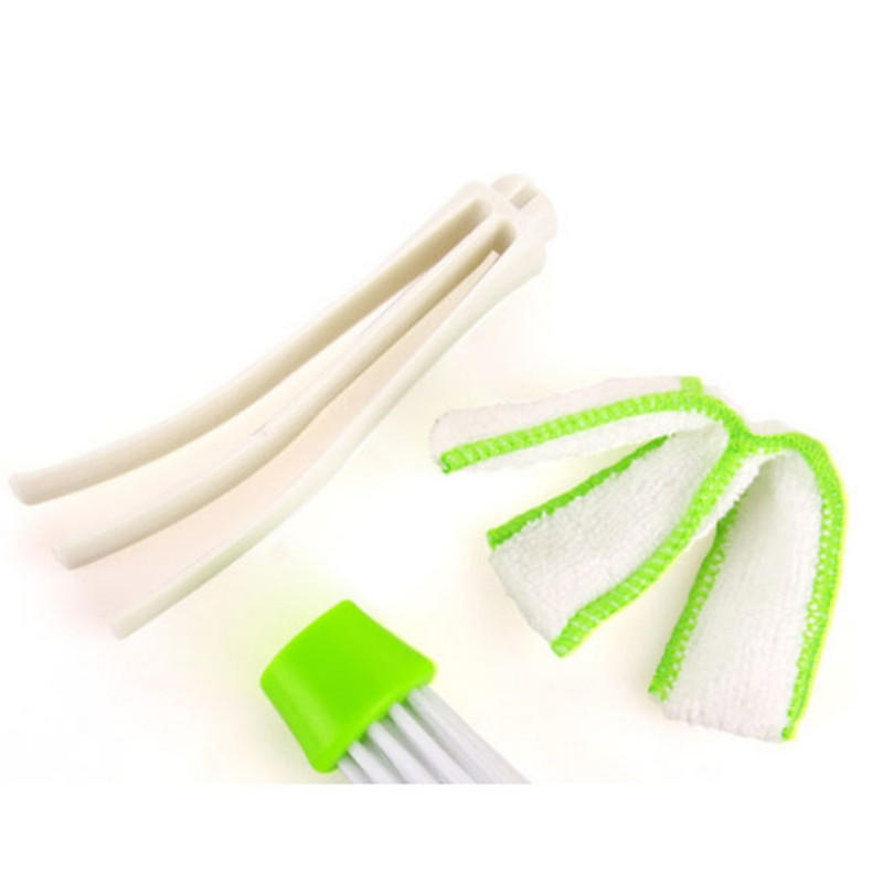Air-condition Cleaner Double Head Clean Tools Window Leaves Blinds Duster Pocket Brush Keyboard Dust Collector Computer