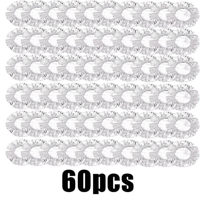 10-60pcs Reusable Aluminum Foil Bowl Cover Heat Insulation And Heat Preservation Food Grade Oven Takeaway Picnic