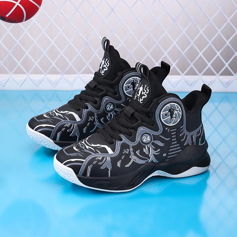 Kobe Boys Waterproof Leather Basketball Shoes 2025: Youth Autumn/Winter Sports & Training Sneakers