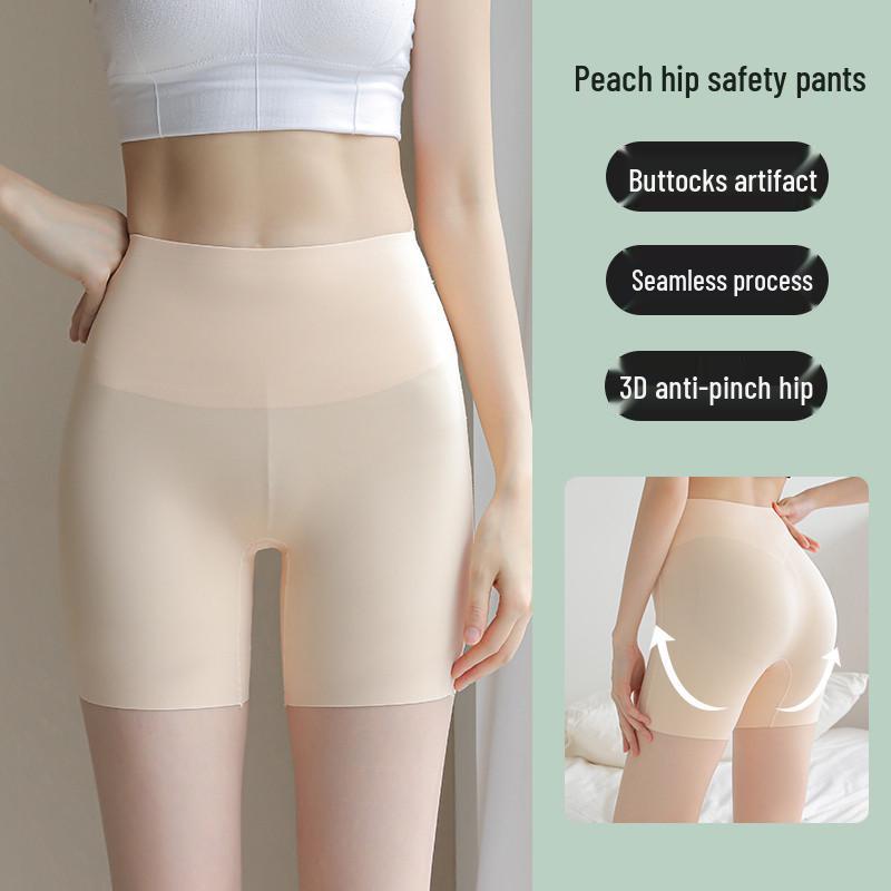 Women's High-Waisted Seamless Tummy-Control Safety Shorts: Anti-Exposure, Belly Slimming, No-Roll Boxer Briefs with Butt Lift