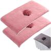 2PCS/SET 40*80cm Thickened Beauty SPA Massage Table Planking Face Towel with Hole Bed Bandana