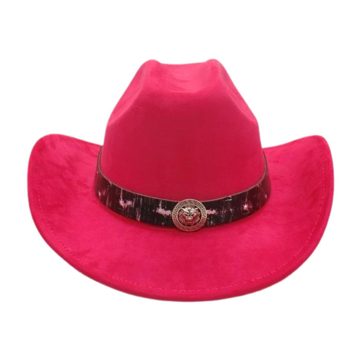 

Western Denim Upturned Hat Speed Jazz Multi-Color High-End Sense Lion Head Accessories Top Hat one size [one-strap j]