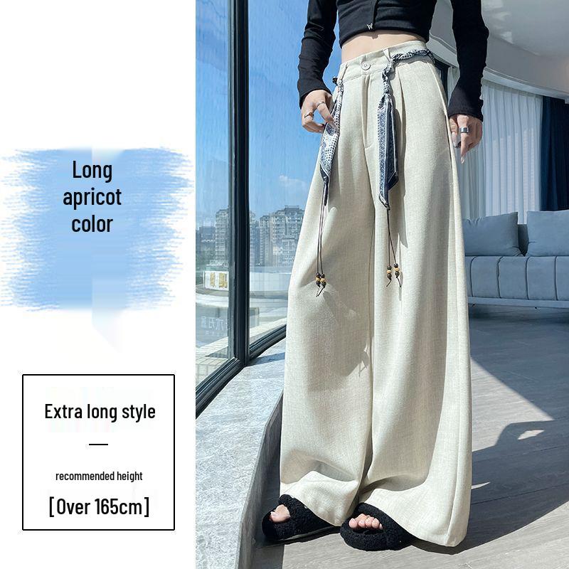 

Women s High-Waisted Wide-Leg Suit Pants - Spring/Summer 2026 Collection: Slim-Fit, Draped, Woven Belt, Straight-Leg, Casual. S (80-95 jin)