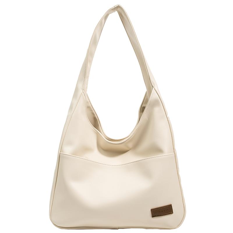 

Trendy Casual Women S Handbag Soft Pu Solid Color Shoulder Bag Large Capacity Storage Simple Hobos Tote Bag For Outings Quality