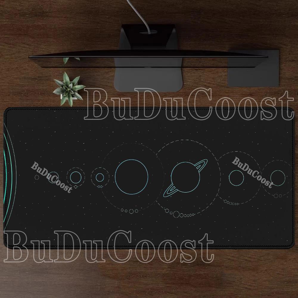 cartoon Universe Space Solar System Mouse Pad XXL Anime Gamer HD print Mousepad PC Gaming offices overlock Keyboard XXL Desk Mat