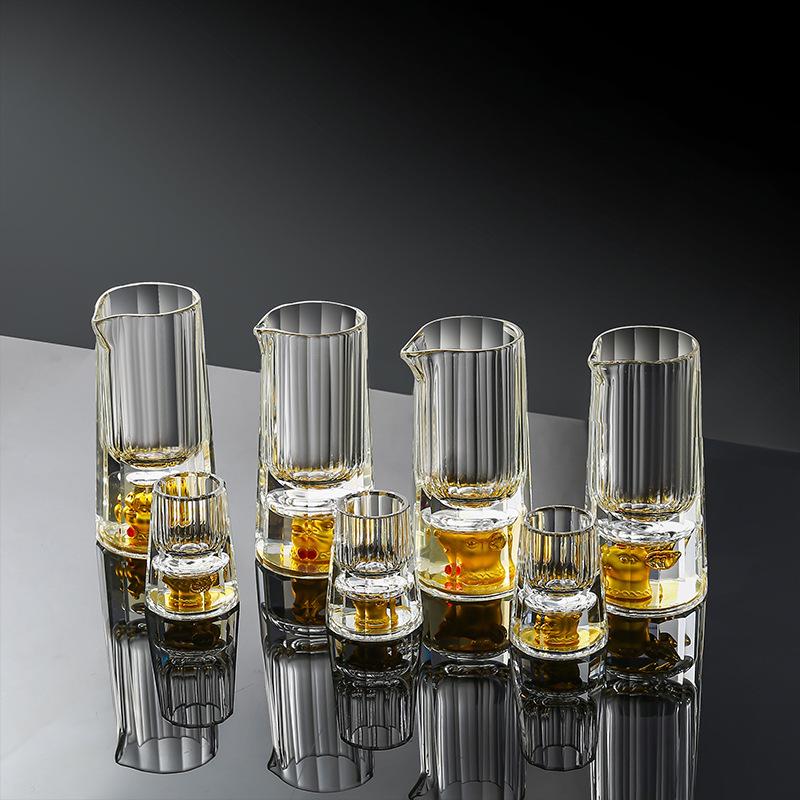 Zodiac Crystal Glass Spirit Glass Wine Dispenser 12 Small Wine Glasses Household Party One Cup Simple