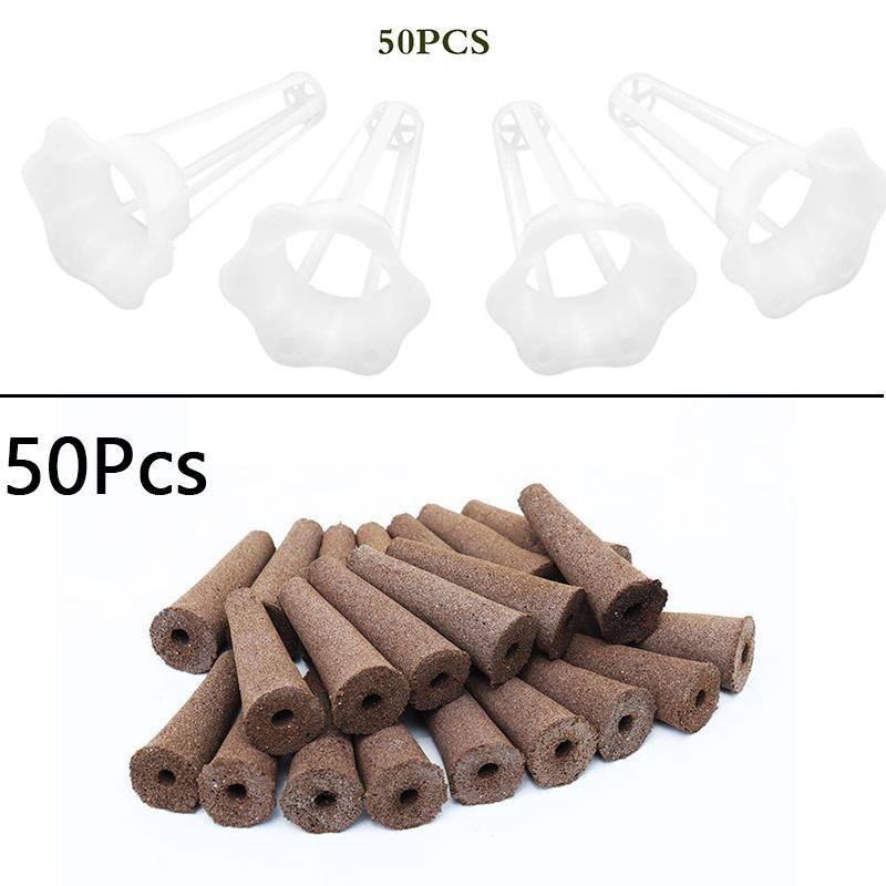 50/100pcs Plant Grow Basket For Aerogarden Plant Hydroponics Soilless Grow Sponges Seed Pods Garden Plant Basket Kit Set