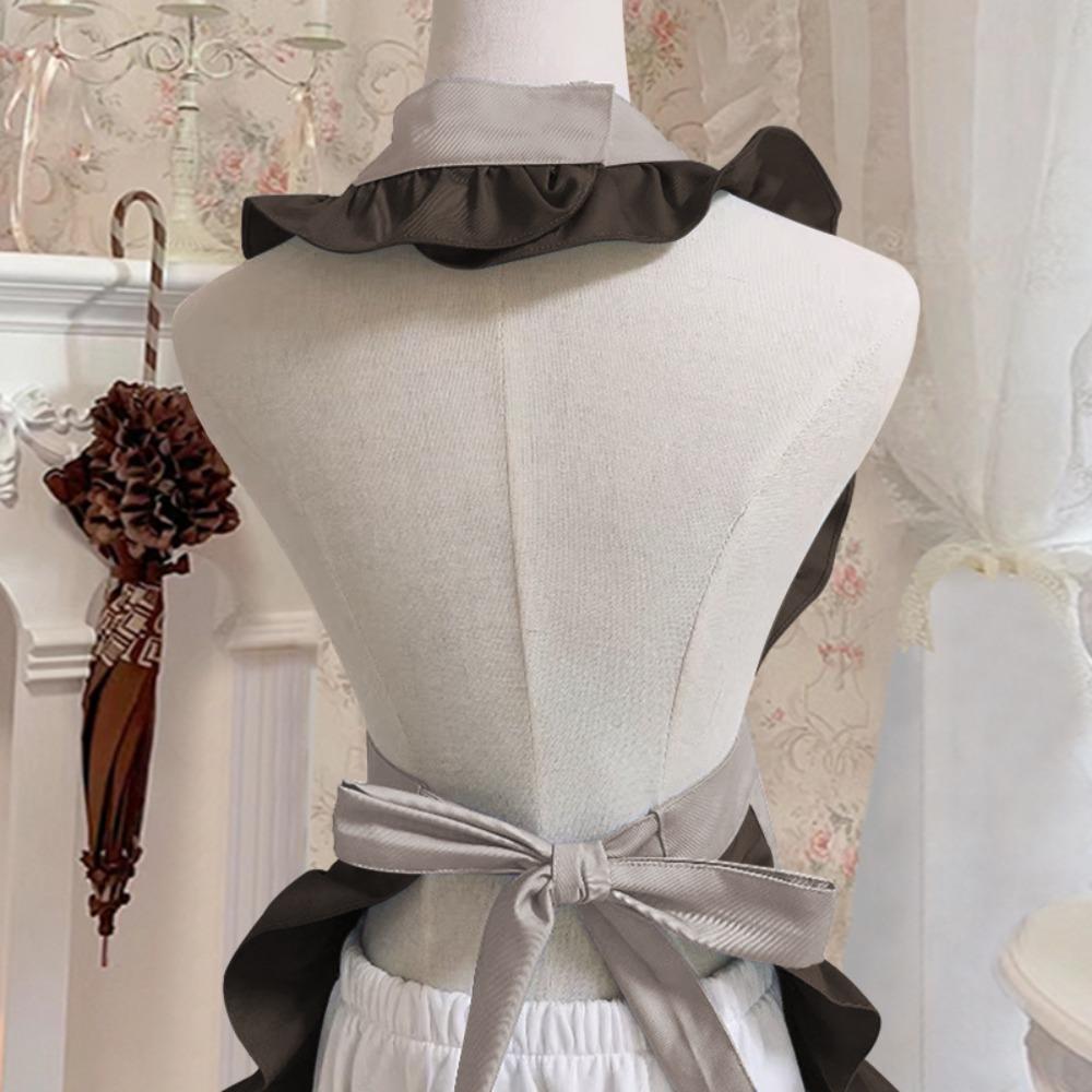 Stain Resistant Cooking Apron Wear-resistant Gardening Apron Lady Sleeveless Apron  Restaurant