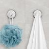 2 Stück Modische Dusch-Saug-Hängehaken Klebende Handtuchhalter Heimzubehör für Fensterglas- und Fliesenoberflächen