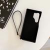 For Samsung Galaxy S25 Ultra Case Mirror Design PU Leather Back Cover with Card Slots,Wrist Strap