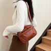 Bolsos de hombro sencillos Vintage para mujer, Bolso pequeño, bandolera para teléfono, bolso de mensajero cuadrado de cuero PU suave