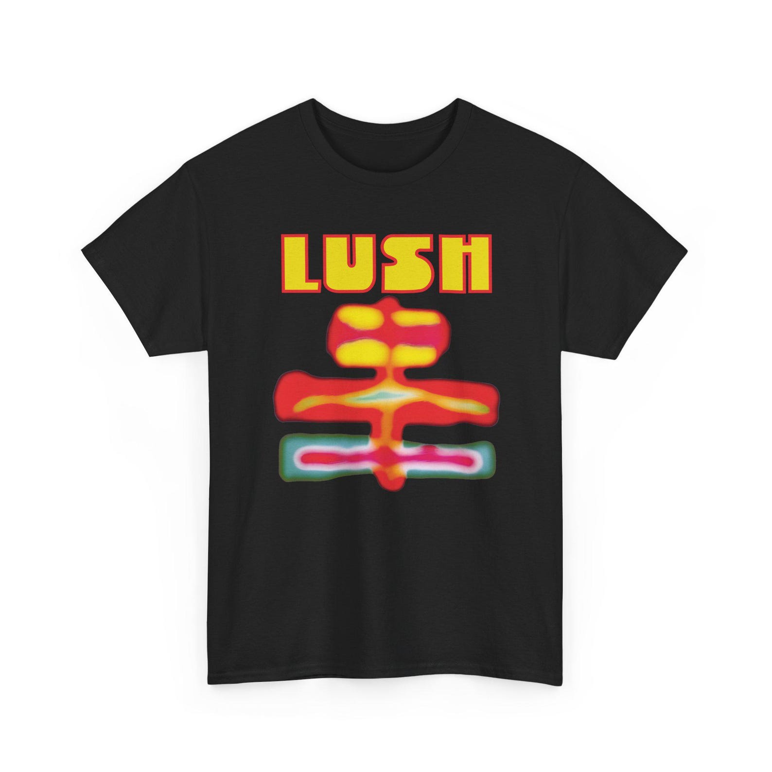 Lush Band T-Shirt, 90s Shoegaze Grunge Rock Tee, Heavy Cotton Concert Shirt S
