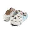 Crocs Crush Clog EVA Berry Jumping Bean Decorative Buckle Hand-painted Graffiti Casual Fashion Versatile Clogs Unisex White