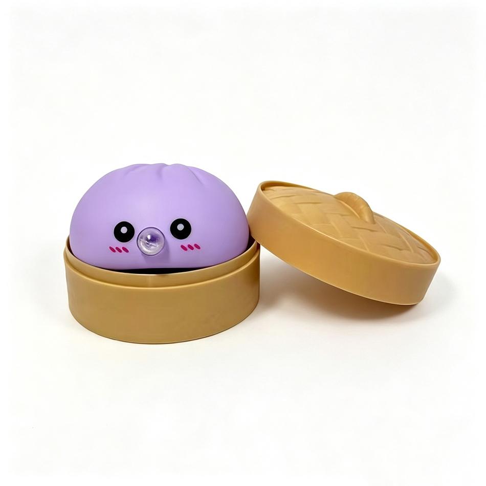 Bubble Blowing Dumpling Steamed Bun Squishy Vinyl Squeeze Fidget Sensory Toy Stress Relief Decompression Desk Decor Party Favors