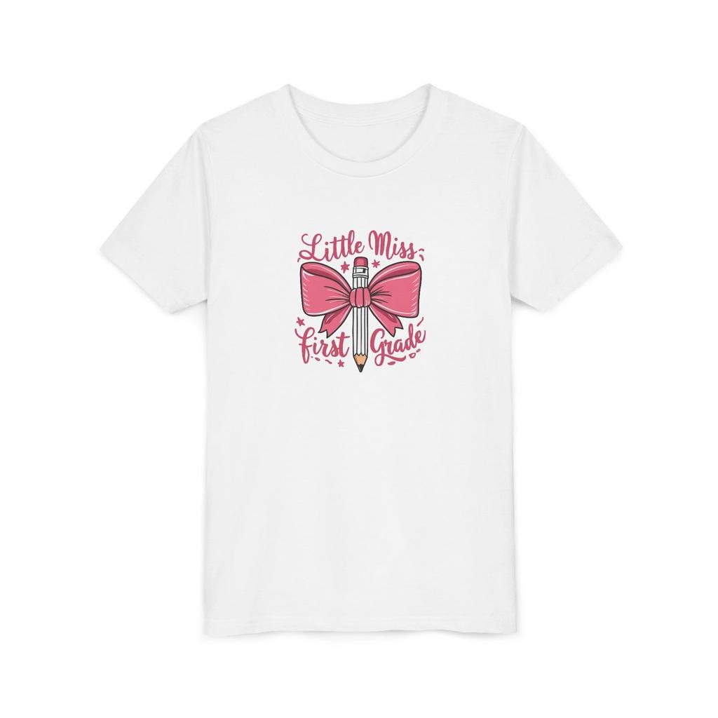 First Grade Youth Tee, Back-to-School Kids Shirt, Cute Miss Tee, Girls School