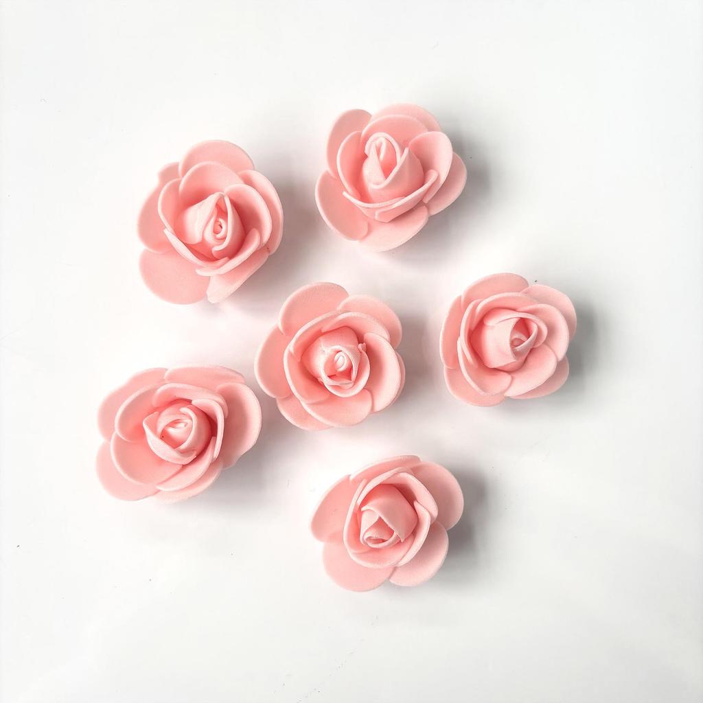 Trandafiri din spumă PE de 3,5 cm, 200 buc, Demontabili pentru Ursuleți din Spumă, Coroane și Decorațiuni
