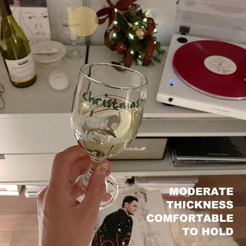 Exquisite Christmas Wine Glass - Glass Cup for Festive Holiday Drinks & Decor, Ideal for Gifting At Parties and Celebrations