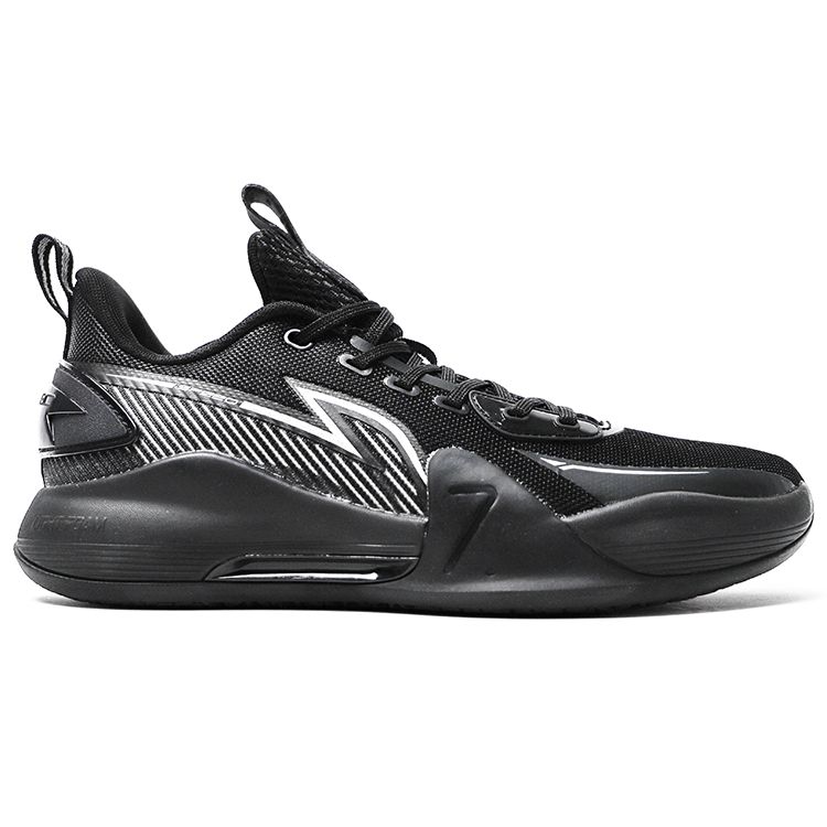Li Ning Flash 7 Shock Absorption Anti-Slip Low-Top Basketball Shoes Men sneaker Black ABPT013-2