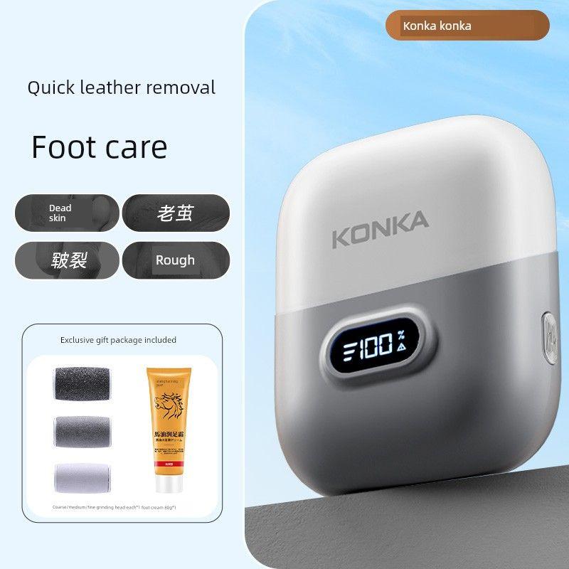 

Konka Electric Foot Grinder for Removing Dead Skin, Foot Callus Remover, Heel Polisher, Foot Sole Callus Grinder, 2026 New Model High-Grade Gray [Free Coarse Grinding Head]