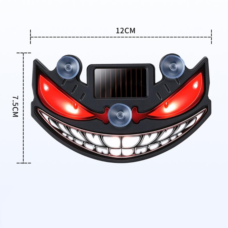 Solar Powered Rear Window Accent Light with Suction Cup Mount, LED Car Decor for Night Driving and Parked Display