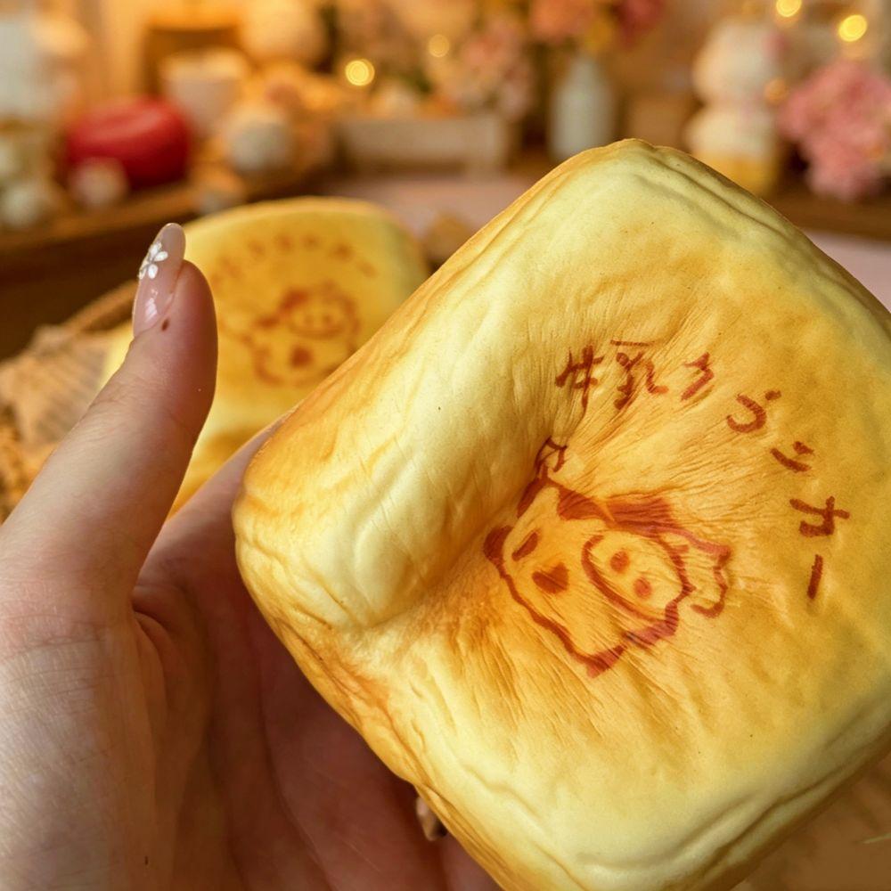 Moist Thick Simulated Bread Toast Squeeze Slow Rising Sensory Fidget Toy Adults