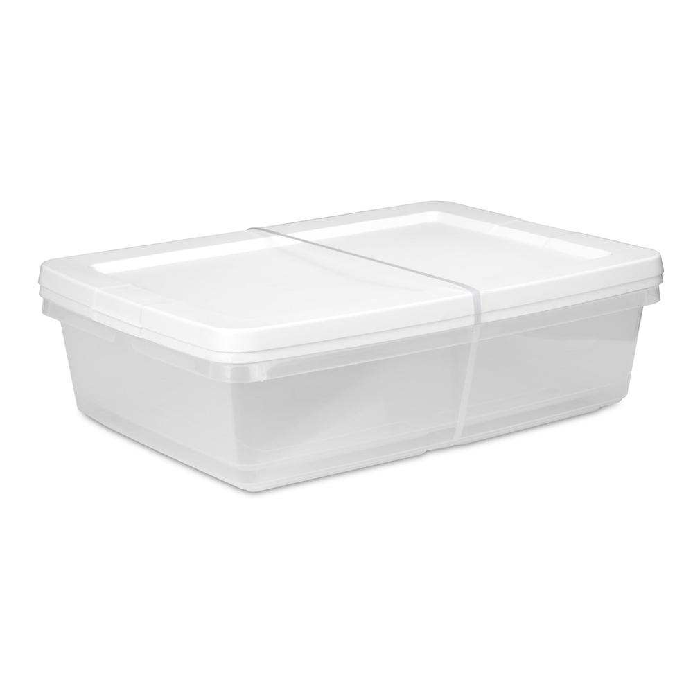 

2 Pack Stackable Clear Plastic Storage Bins with Snap Lid Ideal Home Office Organization and Lightweight Storage United States