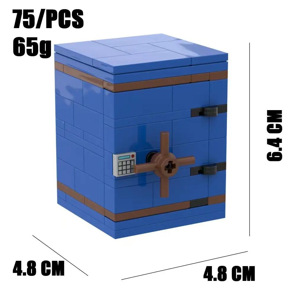 City Treasure Building Blocks MOC Dollar Cash Gold Silver Mine Egg Transparent Diamond ATM Machine Safe Money Bag DIY Toys K037