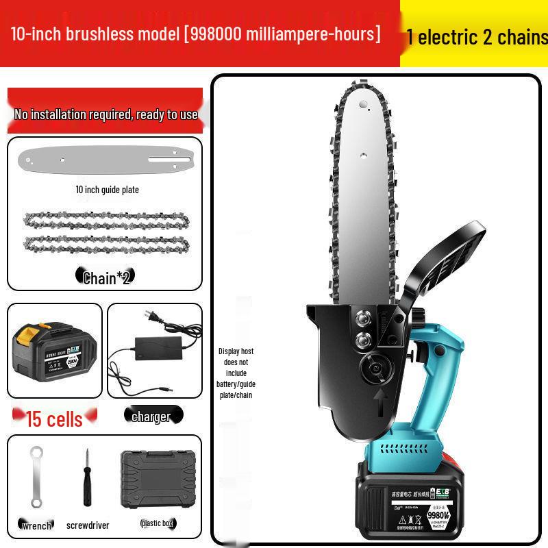 Rechargeable German Lithium-Ion Wireless Handheld Chainsaw for Tree Pruning and Small Felling